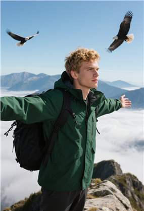 登顶山之巅欧美年轻帅哥图片